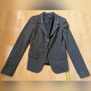 Tahari Gray & Black Blazer Jacket Women's Size 2